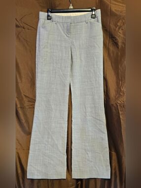 Express Editor Dress Pants Gray Bootcut Slacks Size 4 Long Y2K Work Trousers